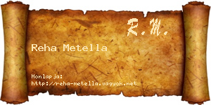 Reha Metella névjegykártya